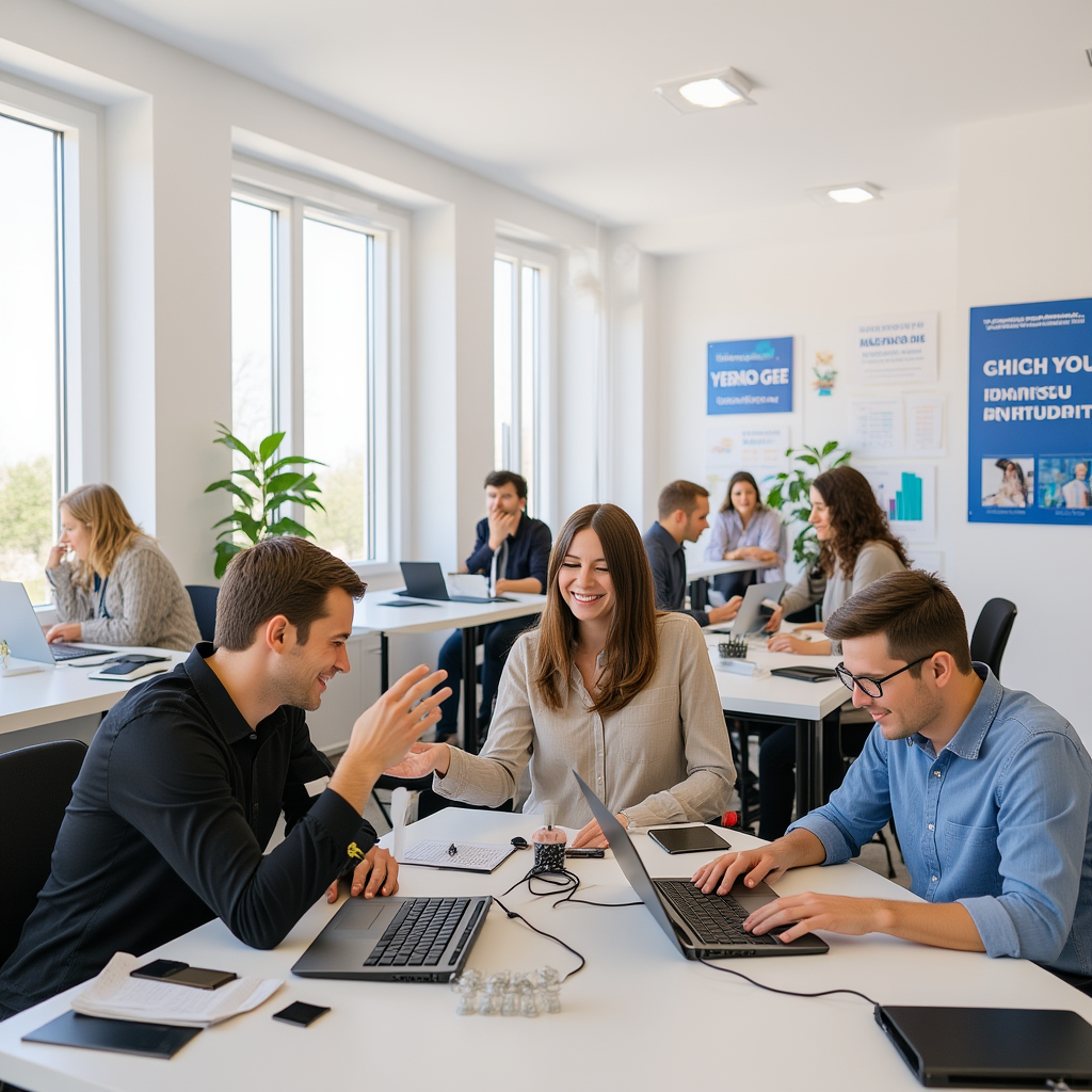 Investing Hub Near Me in the USA with people learning about investments.